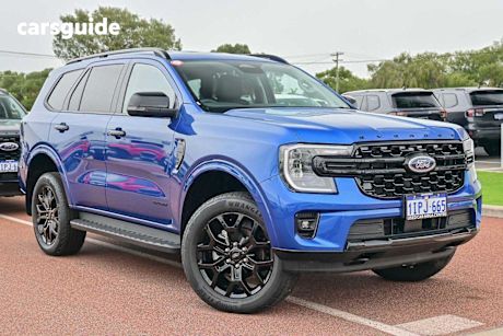 Blue 2024 Ford Everest Wagon SPORT R