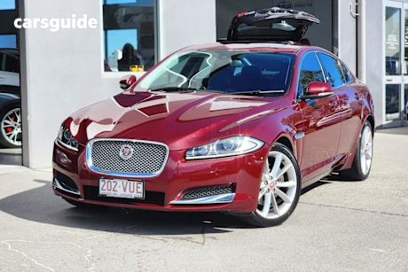 Red 2015 Jaguar XF Sedan 2.0 Premium Luxury