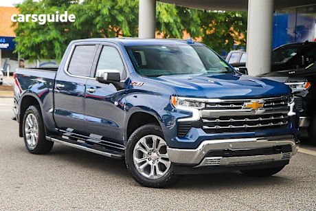 Blue 2024 Chevrolet Silverado Crew Cab Pickup 1500 LTZ Premium
