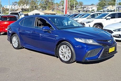 Blue 2021 Toyota Camry Sedan Ascent Sport Hybrid