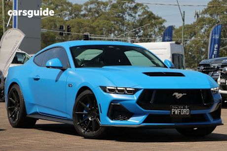 Blue 2024 Ford Mustang Fastback GT 5.0 V8