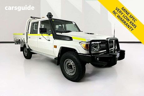 White 2022 Toyota Landcruiser 70 Series Double Cab Chassis Workmate