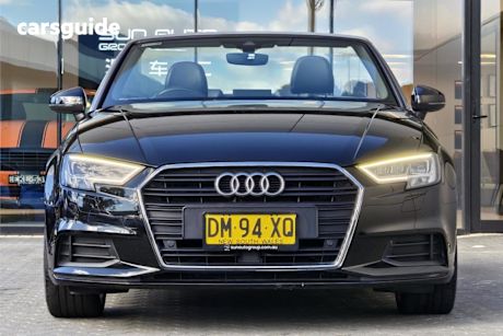 Black 2018 Audi A3 Cabriolet 1.4 Tfsi S Tronic COD
