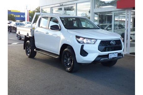 White 2024 Toyota Hilux Double Cab Chassis SR 48V (4X4)