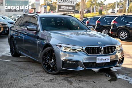Blue 2020 BMW 5 Wagon 530d xDrive