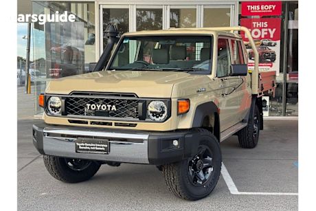 Gold 2025 Toyota Landcruiser 70 Series Double Cab Chassis LC79 GXL + Diff Locks