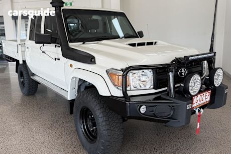 White 2021 Toyota Landcruiser 70 Series Double Cab Chassis Workmate