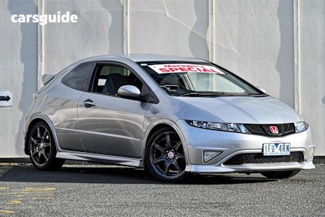 Silver 2007 Honda Civic Hatchback Type R