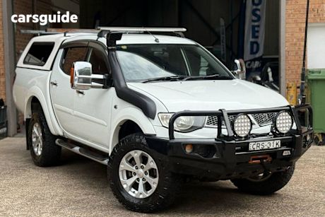 White 2013 Mitsubishi Triton Ute Tray GLX-R MN (4x4)