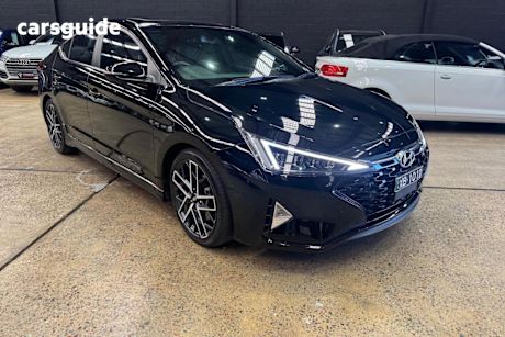 Black 2019 Hyundai Elantra Sedan Sport Premium