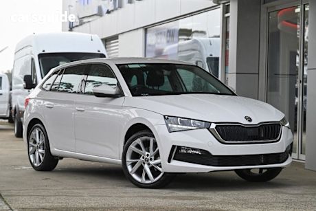 White 2023 Skoda Scala Hatchback Ambition 85TSI