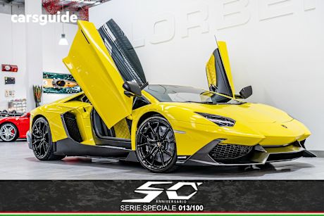 Yellow 2014 Lamborghini Aventador Coupe LP700-4