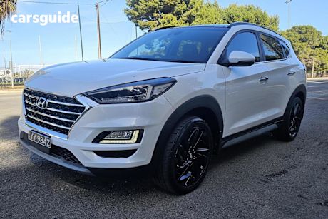 White 2019 Hyundai Tucson Wagon Highlander (awd)
