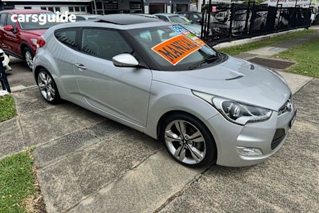 Silver 2012 Hyundai Veloster Coupe +