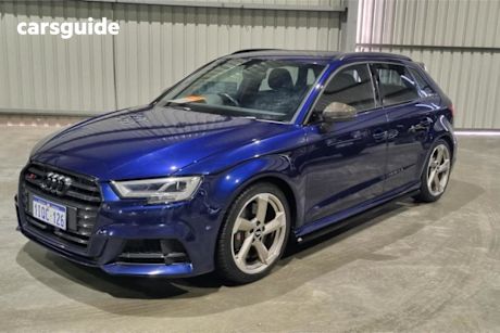 Blue 2017 Audi S3 Hatchback Sportback 2.0 Tfsi Quattro