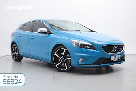 Blue 2014 Volvo V40 Hatchback T5 R-Design