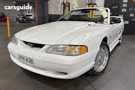 White 1994 Ford Mustang Convertible GT