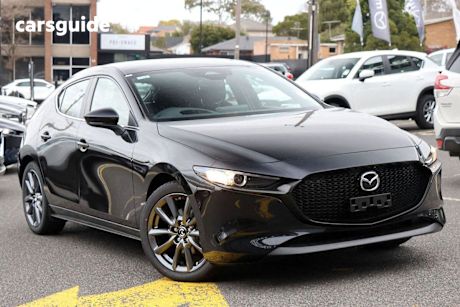 Black 2025 Mazda 3 Hatchback G20 Evolve