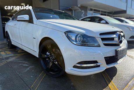 White 2012 Mercedes-Benz C250 Coupe CDI BE