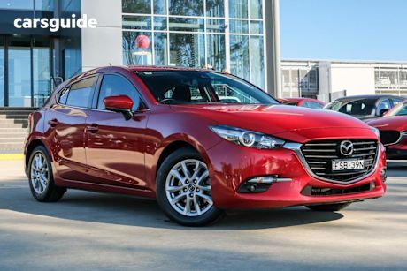 Red 2017 Mazda 3 Hatchback Maxx