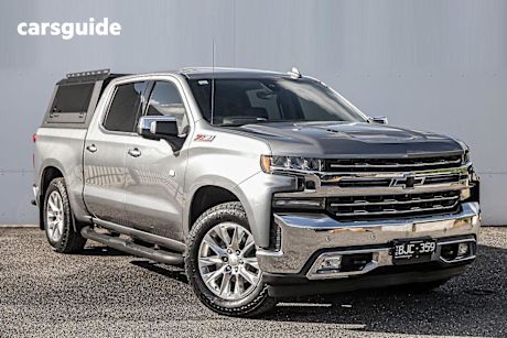 Grey 2020 Chevrolet Silverado Crew Cab Utility 1500 LTZ Premium Edition