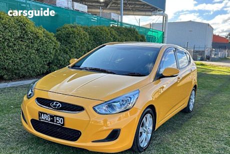 Yellow 2017 Hyundai Accent Sedan Sport