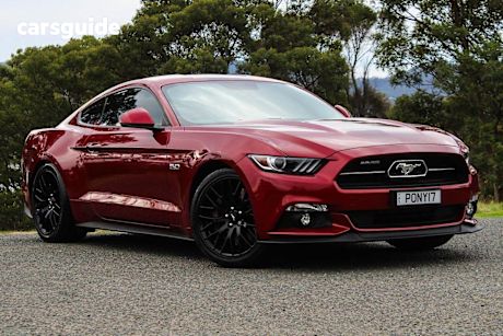Red 2017 Ford Mustang Coupe Fastback GT 5.0 V8