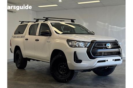 White 2022 Toyota Hilux Double Cab Pick Up Workmate (4X4)