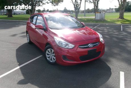 Red 2015 Hyundai Accent Hatchback Active