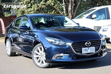 Blue 2018 Mazda 3 Sedan SP25