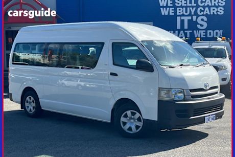 White 2010 Toyota Hiace Bus Commuter