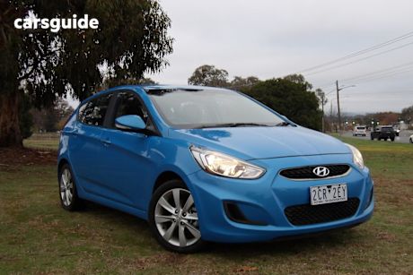 Blue 2018 Hyundai Accent Hatchback Sport