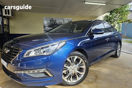Blue 2015 Hyundai Sonata Sedan Premium
