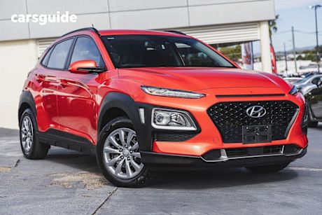 Orange 2018 Hyundai Kona SUV GO F