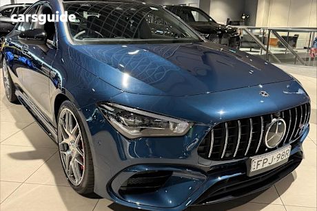 Blue 2020 Mercedes-Benz CLA45 Coupe S 4Matic+