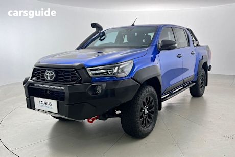 Blue 2021 Toyota Hilux Double Cab Pick Up Rugged X (4X4)