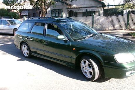 Green 2000 Subaru Liberty Wagon RX