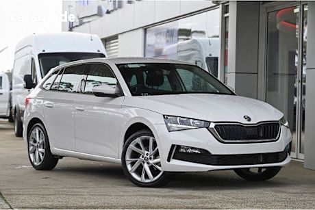White 2023 Skoda Scala Hatchback Ambition 85TSI