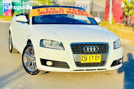 White 2009 Audi A3 Cabriolet 2.0 Tfsi Ambition