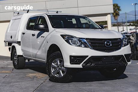 White 2018 Mazda BT-50 Dual Cab Utility XT (4X4)
