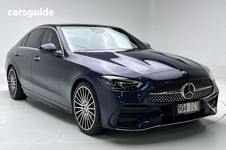 Blue 2023 Mercedes-Benz C200 Sedan Mhev