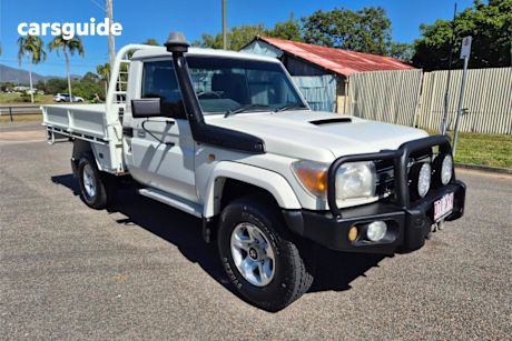White 2008 Toyota Landcruiser Cab Chassis GXL (4X4)