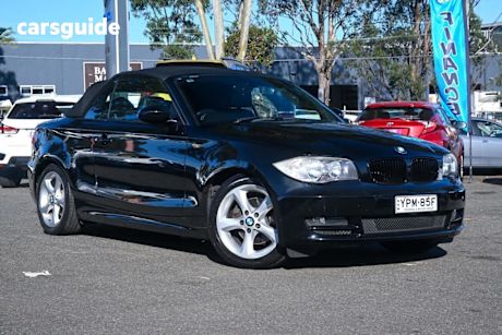 Black 2009 BMW 120I Convertible
