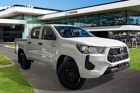 White 2024 Toyota Hilux Ute Tray WORKMATE 4X4