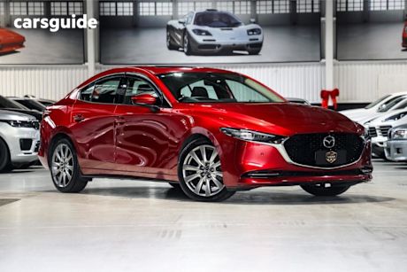 Red 2020 Mazda Mazda3 Sedan