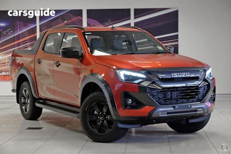 Orange 2025 Isuzu D-MAX Crew Cab Utility X-Terrain (4X4)