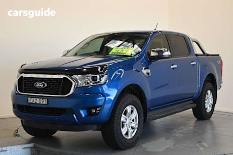 Blue 2021 Ford Ranger Double Cab Chassis XLT 3.2 (4X4)