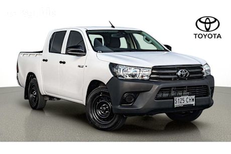 White 2021 Toyota Hilux Ute Tray WORKMATE R