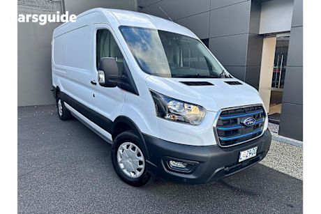White 2022 Ford E-Transit Van 420L MID-Roof SRW