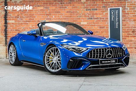Blue 2024 Mercedes-Benz SL63 Roadster 4Matic+